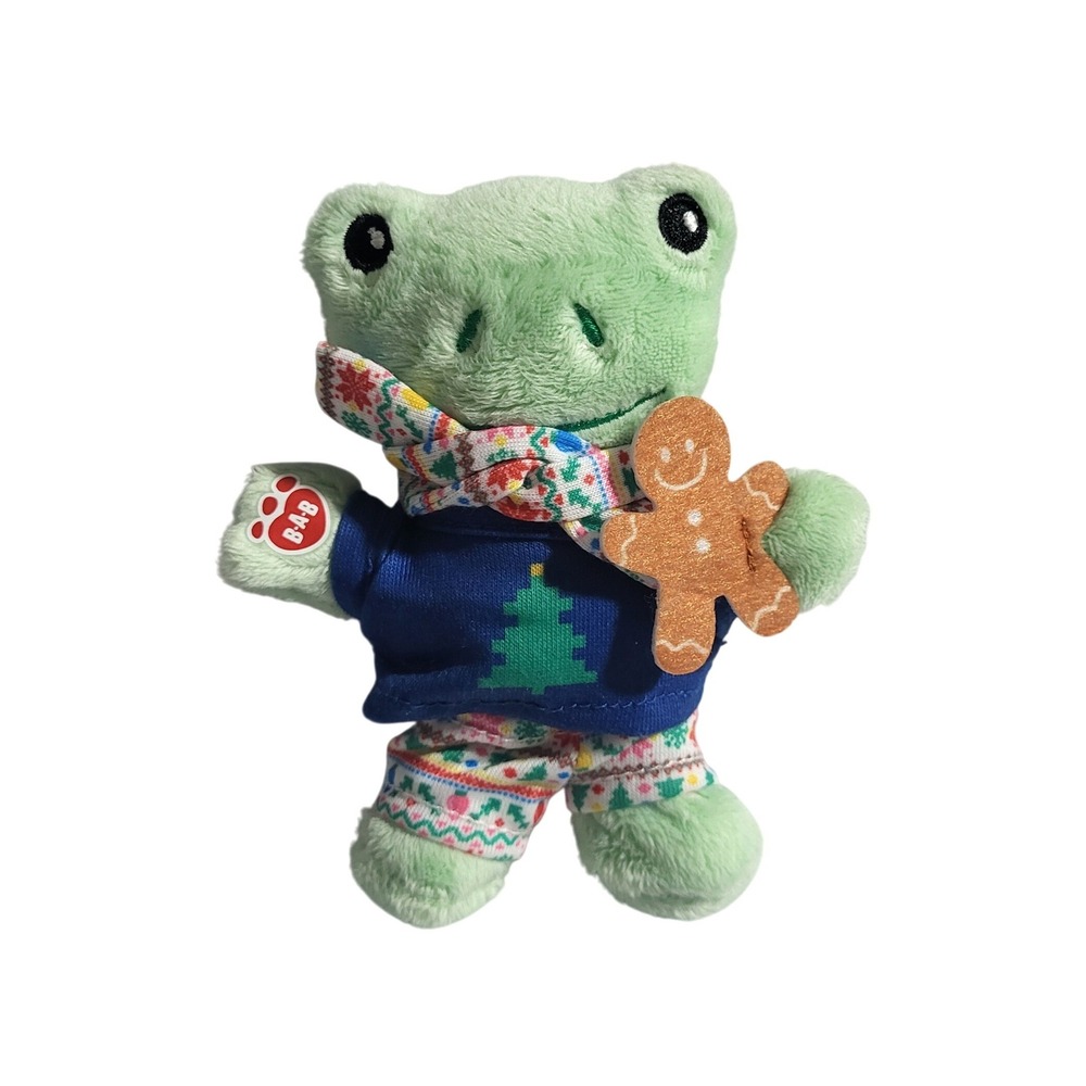 Build‎ A Bear Christmas Tree Frog Mini Small Fry Plush Toy 2025 Gingerbread Man